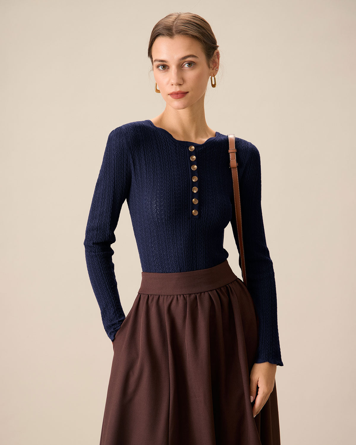 Lacivert Knit Top by SIENA