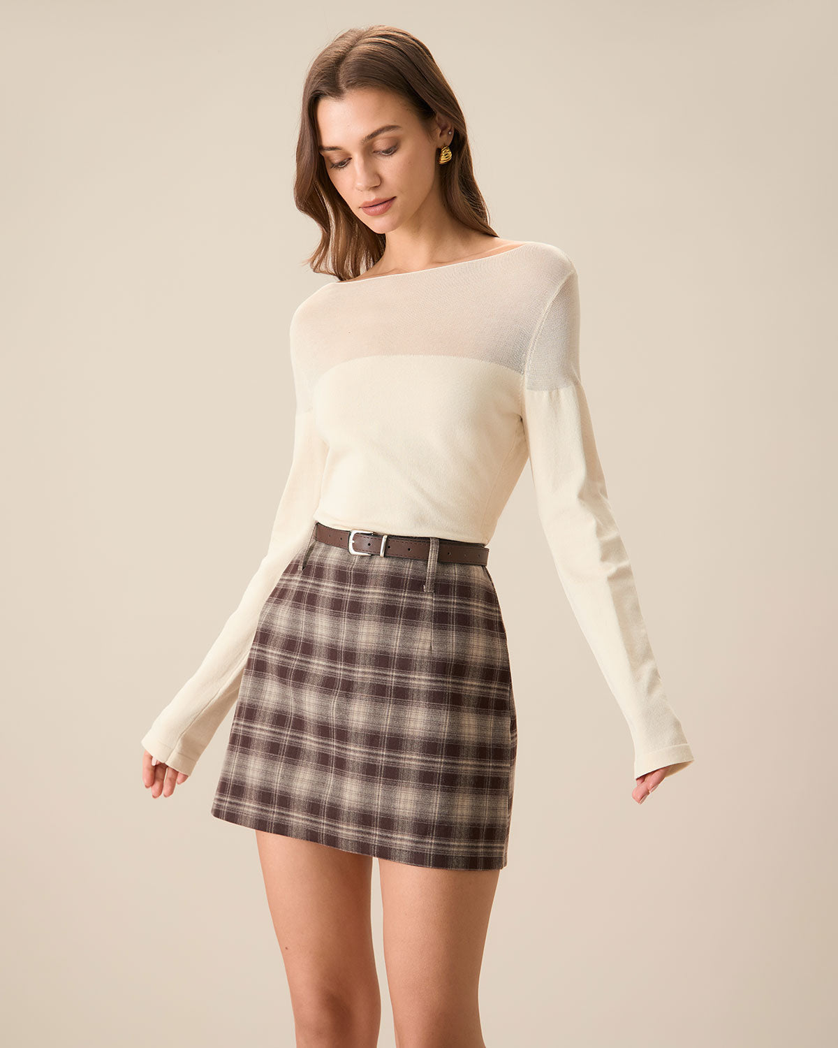 Kahverengi Mini Skirt by SIENA - image 2