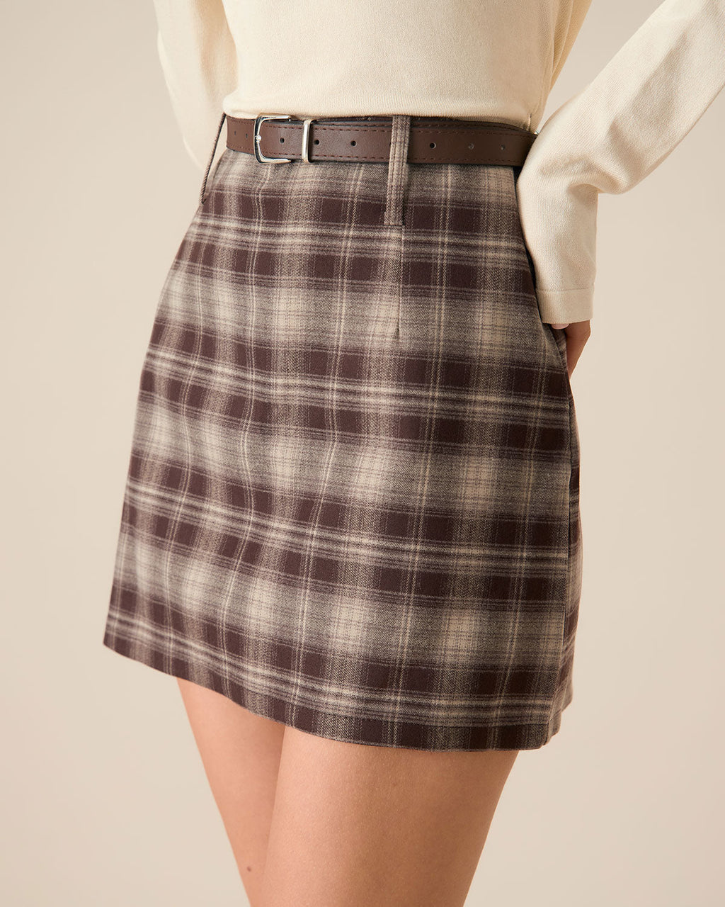 Kahverengi Mini Skirt by SIENA